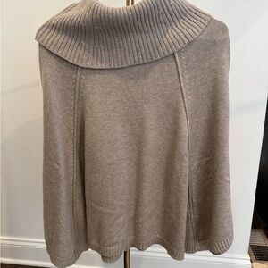 BCBG Paris Taupe Women's Cape Sweater